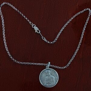 Sterling Catholic St. John N Neumann Necklace/Pendant